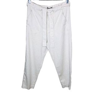 NEW Banana Republic Linen Pants 12 Petite Crop Lagenlook Coastal NEW WITH TAGS